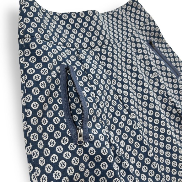 Anthropologie Maeve Fourth Street Swing Blue Pattern Skirt Womens Size 10 - Picture 3 of 13